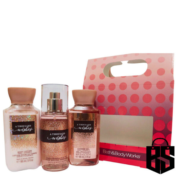 Bath And Body Works A Thousand Wishes Gift Set Which Includes Body Lotion,Body Mist And Shower Gel