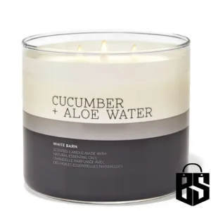 Bbw cucumbr & aloe water 3-wick candle