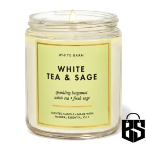 Bbw white tea & sage single wick candle
