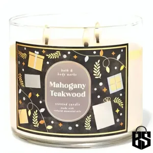 Bbw Mahogany Teakwood 3 Wick Candle