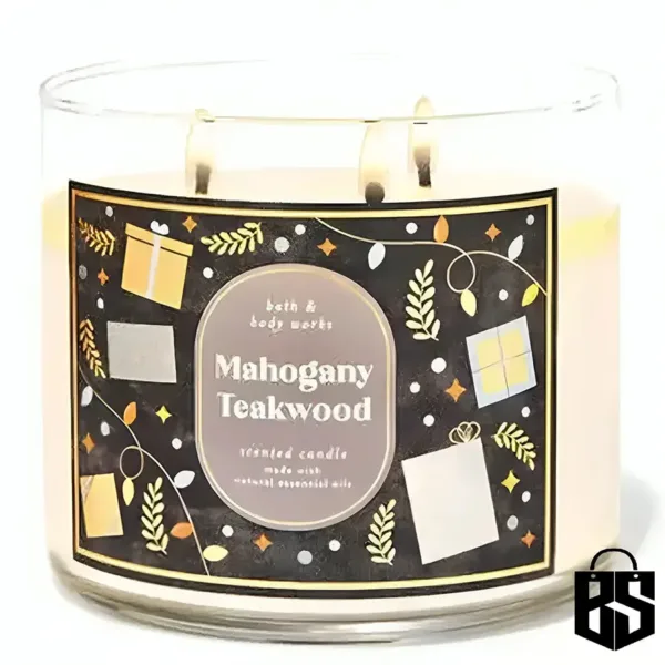 Mahogany Teakwood 3 Wick Candle