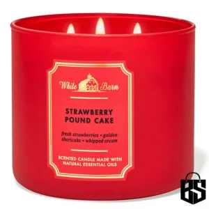 Strawberry Pound Cake 3 Wick Candle
